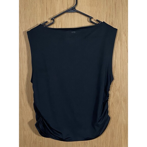 Abercrombie & Fitch YPB PowerSoft Black Muscle Tank Rouched Sides Women's XXL - Picture 2 of 9